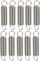 Extended Tension Spring Wire Diameter 0.016", OD 0.16", Free Length 0.79" Stainless Steel Small Dual Hook Tension Spring for Machinery Construction Industrial 10pcs