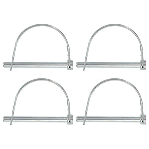LinkMejor Trailer Coupler Pin, Pto Shaft Locking Hitch Pin – Passend für (Landwirtschaftstracker – Anhänger – Gartenrasenausrüstung – Hitchs) 5/16" x 3-3/8" – 4 Stück aus Kohlenstoffstahl