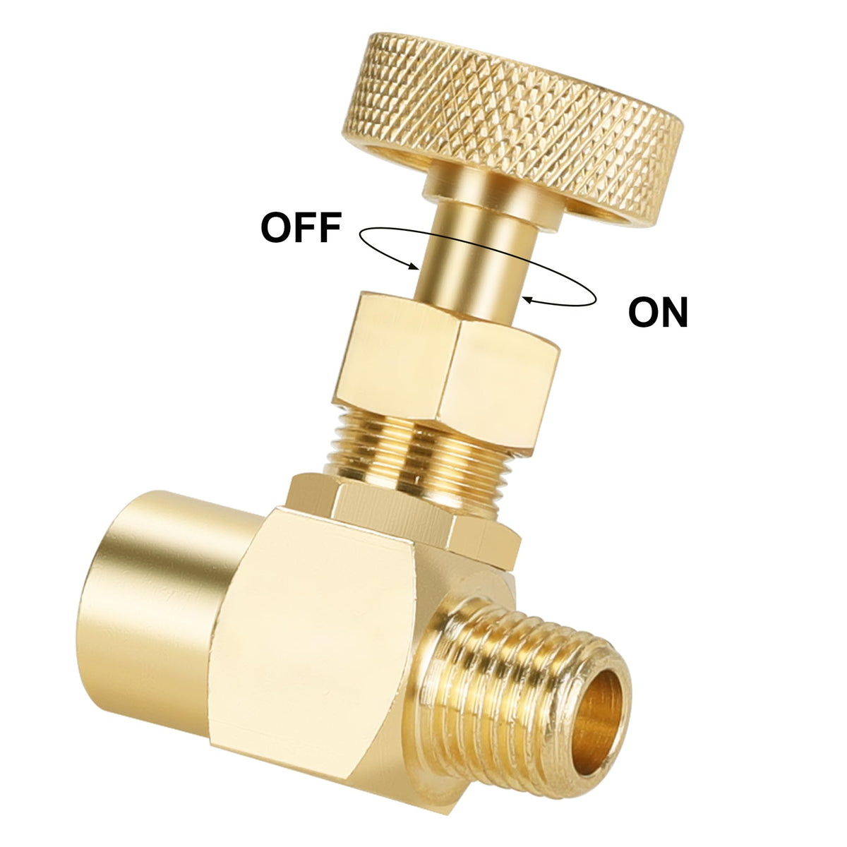 LinkMejor 3stk 1/4" nålventil, bronse