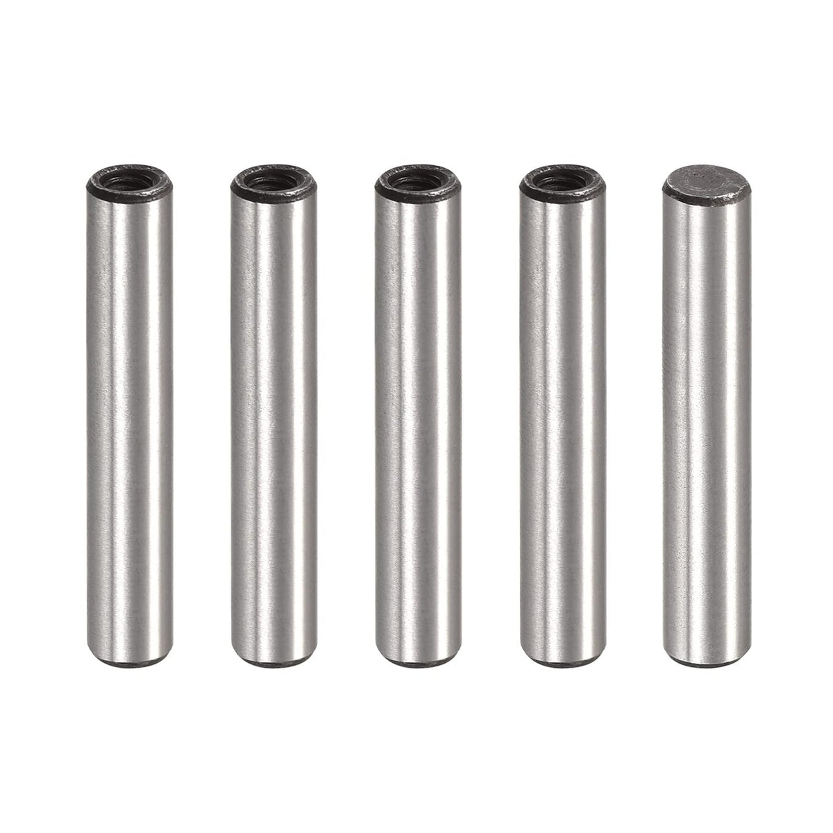 M3 Internal Thread Dowel Pin 5pcs 5x30mm Chamfering Flat Carbon Steel Cylindrical Pin Bed Bookshelf Metal Devices Industrial Pins