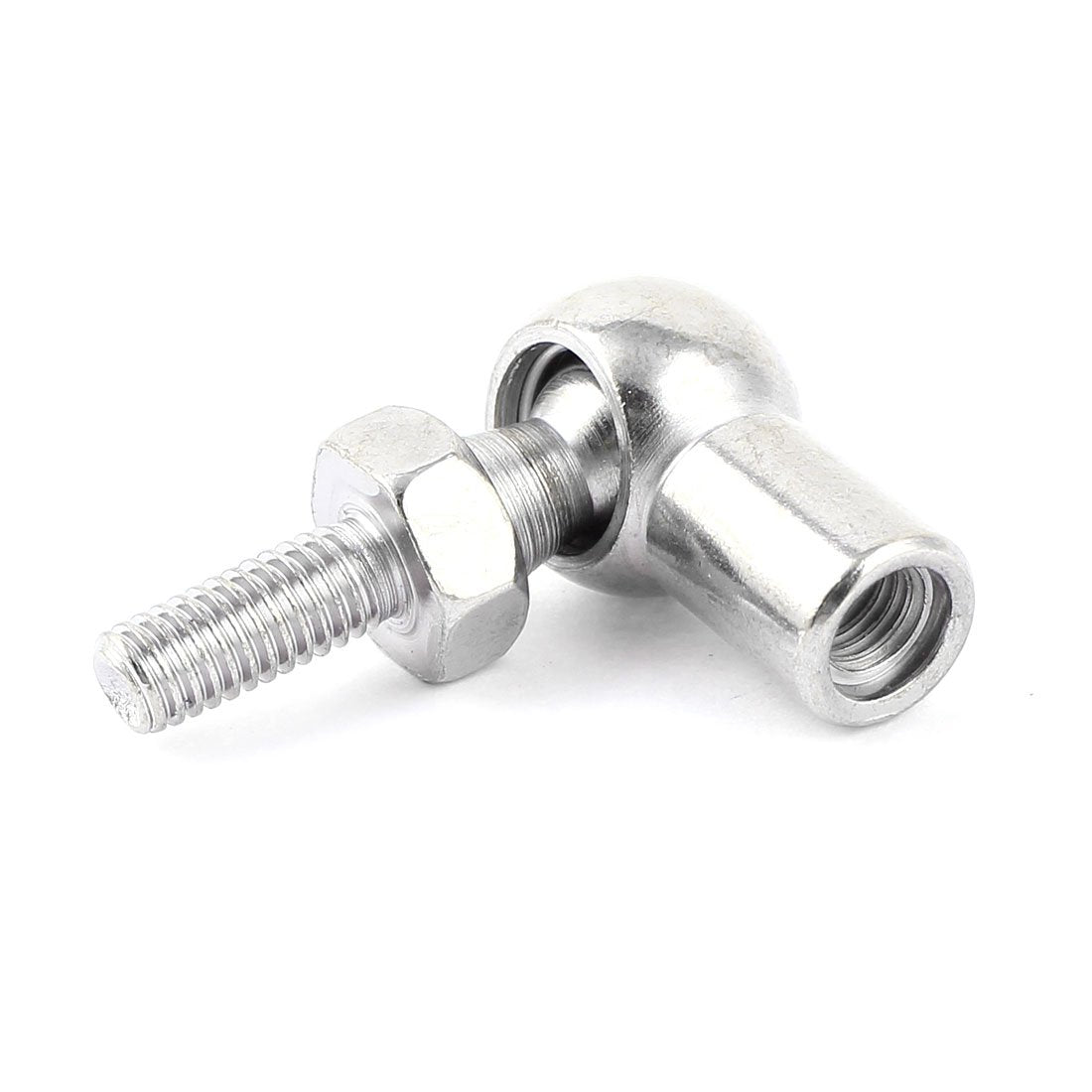 Rod End Ball Bearing with Stud, Right-Hand Female Thread M6x1.0mm and Right-Hand Male Thread M6x1.0mm, L-Shape Ball Socket Endfitting