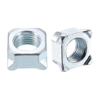 Weld Nuts, M14-1.5 Square UNC Carbon Steel Machine Screw Silver 10Pcs
