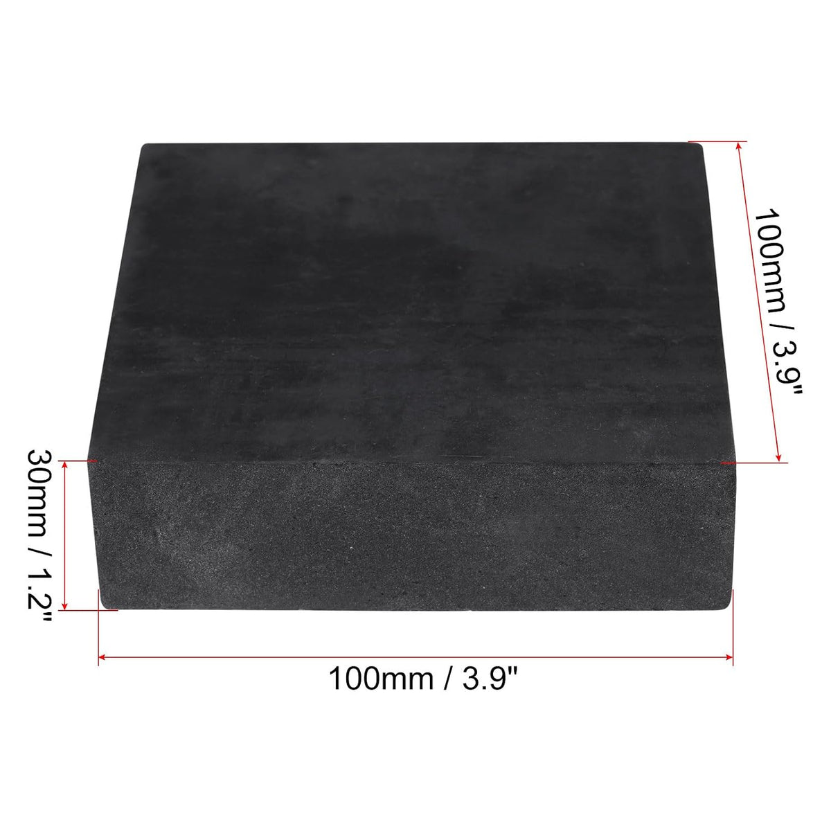 4pcs Rubber Anti-Vibration Pads Hard Pad, 100mm Square Vibration Isolation Mats, 30mm Thickness Non-Slip Rubber Blocks, Anti-Skid Anti Noise for HVAC, Compressor, Air Conditioner