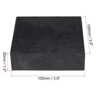 4pcs Rubber Anti-Vibration Pads Hard Pad, 100mm Square Vibration Isolation Mats, 30mm Thickness Non-Slip Rubber Blocks, Anti-Skid Anti Noise for HVAC, Compressor, Air Conditioner