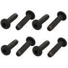 8pcs M4x16mm 10.9 Grade Hex Socket Reverse Left Hand Thread Screw Bolt Black