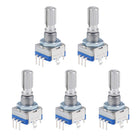 360 Degree Rotary Encoder Code Switch Digital Potentiometer EC11 5 Pins 20mm 5pcs