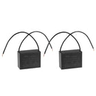 Ceiling Fan Capacitor CBB61 35uF 250V AC 2 Wires Metallized Polypropylene Film Capacitor 58x45x26mm for Electric Fan Pump Motor Generator 2Pcs