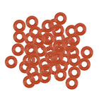 Silicone O-Ring, 5mm OD, 2mm ID, 1.5mm Width, VMQ Seal Rings Gasket, Red, Pack of 50