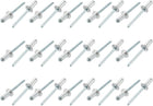 30 Pcs 6mm x 14mm Aluminum/Steel Open End Blind Rivets
