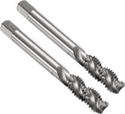 2pcs Spiral Flute Thread Taps 3/8-16 UNC 2B Machine Threading Tap Bit, Uncoated Screw Tapping Repair Tool, M2 High-Speed Steel (HSS)