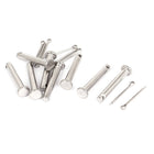 304 Stainless Steel Flat Head Round Clevis Pins Fastener M4x25mm 8sets