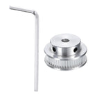 GT-2 48T Pulley Synchronous Wheel 5mm Bore, Aluminum Timing Pulley 48 Teeth, Fit Width 6mm Timing Belt for 3D Printer CNC Machine (with A Wrench)