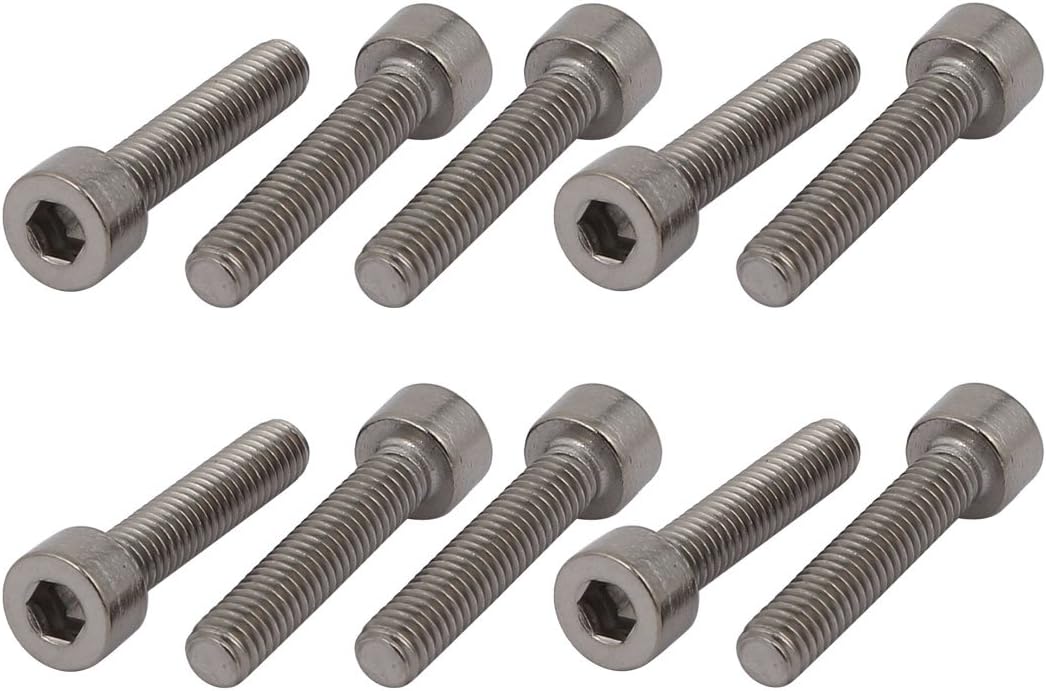 10 Pcs M4x20mm Thread Hex Socket Drive Cap Head Titanium Screw