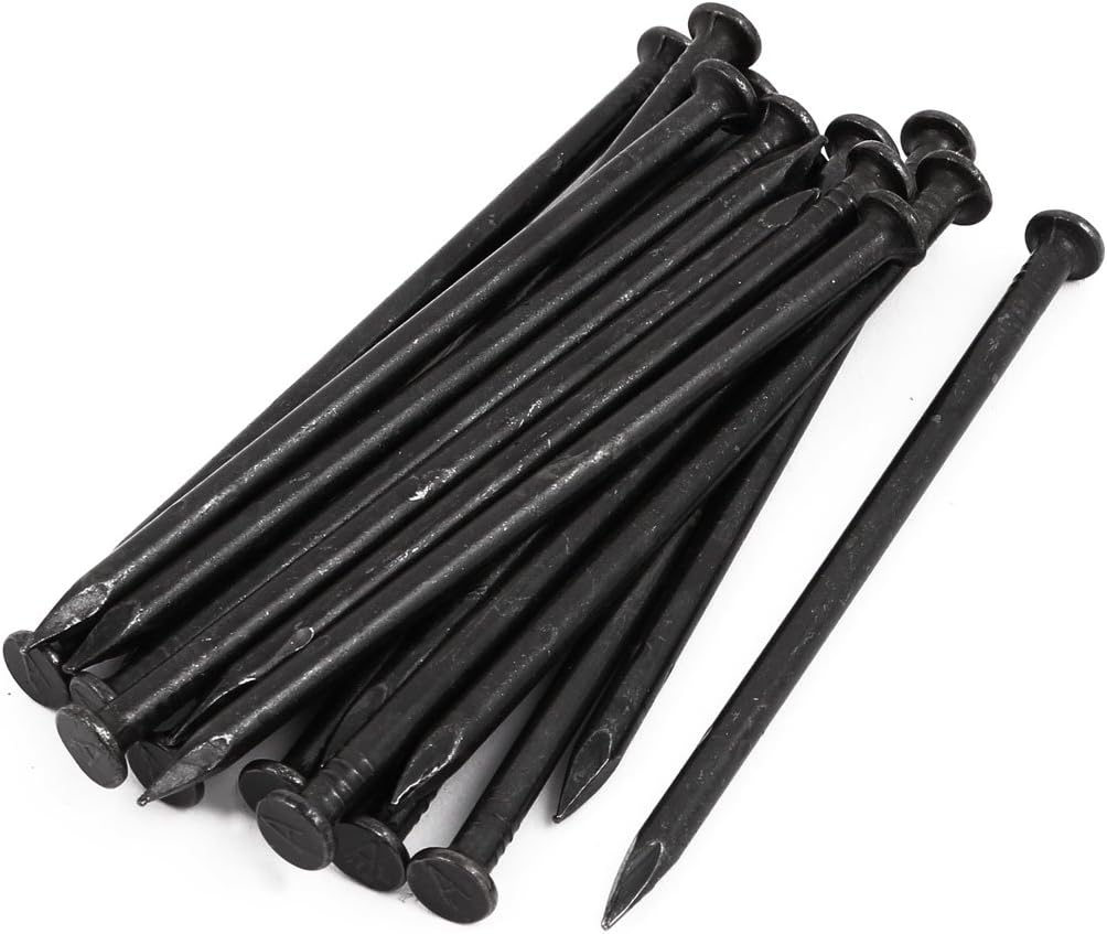 Hardware Nails 4-inch Length Carbon Steel Point Tip Wall Cement Nail Black 20pcs