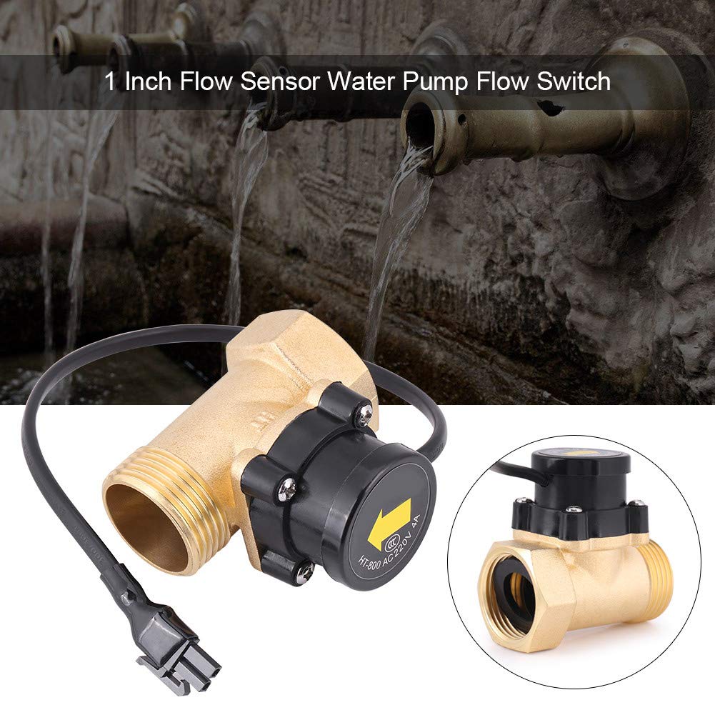 LinkMejor Water Flow Switch Automatic Control Valve G1 Thread 110V Sensor for Home Water Systems Pump Machine Liquid Level