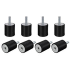 Rubber Mounts 8pcs M6 Male/Female Vibration Isolator Shock Absorber, for Garage Motor Air Compressor Car Boat Bobbins, D20mmxH25mm