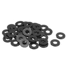 40Pcs M12 Nylon Flat Washers 12mm ID 30mm OD 3mm Thick Plain Washer Grommets Plastic Sheet Gasket Fastener Sealing Spacer Gasket Ring, Black