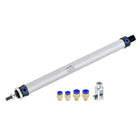 Pneumatic Air Cylinder 20mm Bore 250mm Stroke with Y Connector and Quick Fittings, MAL 20x250, for Automatic Equipment