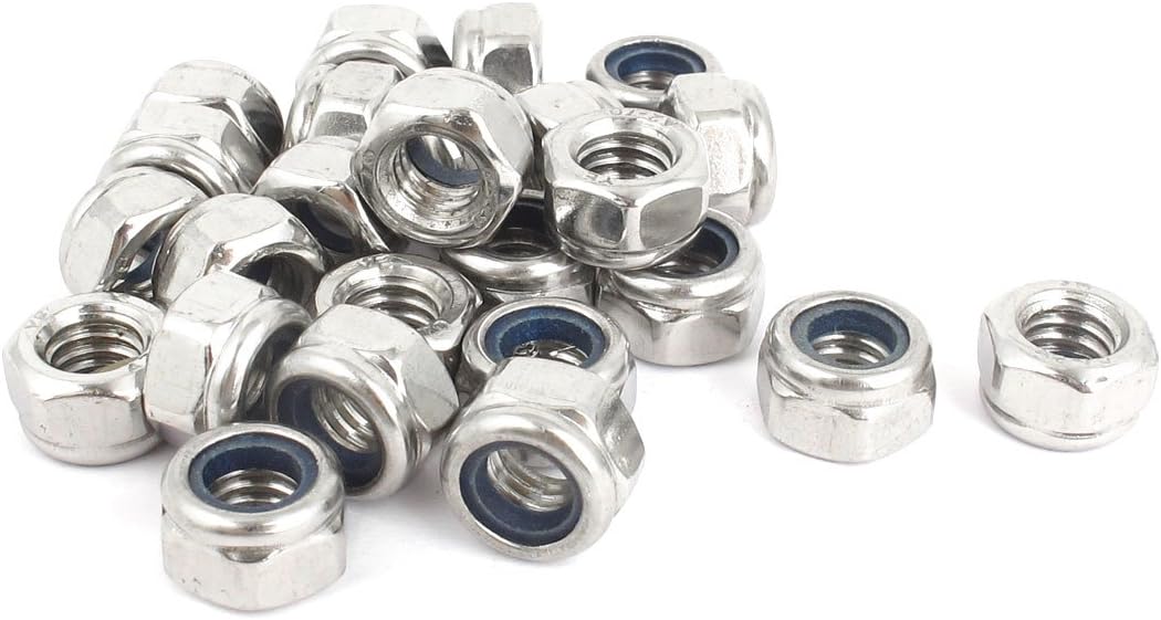 5/16"-18 Metal Self-Locking Nylock Nylon Insert Hex Lock Nuts 25Pcs