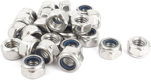 5/16"-18 Metal Self-Locking Nylock Nylon Insert Hex Lock Nuts 25Pcs
