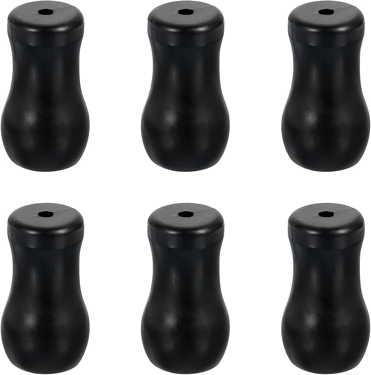LinkMejor Cord Knobs, Black Wooden Cord Tassel Drops Pull End Pendant for Window Blinds Shade Curtain Craft, 1.3x0.7 6Pcs