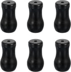 LinkMejor Cord Knobs, Black Wooden Cord Tassel Drops Pull End Pendant for Window Blinds Shade Curtain Craft, 1.3x0.7 6Pcs