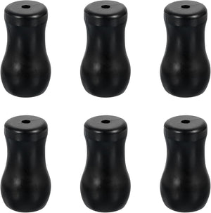 Cord Knobs, Black Wooden Cord Tassel Drops Pull End Pendant for Window Blinds Shade Curtain Craft, 1.3x0.7 6Pcs