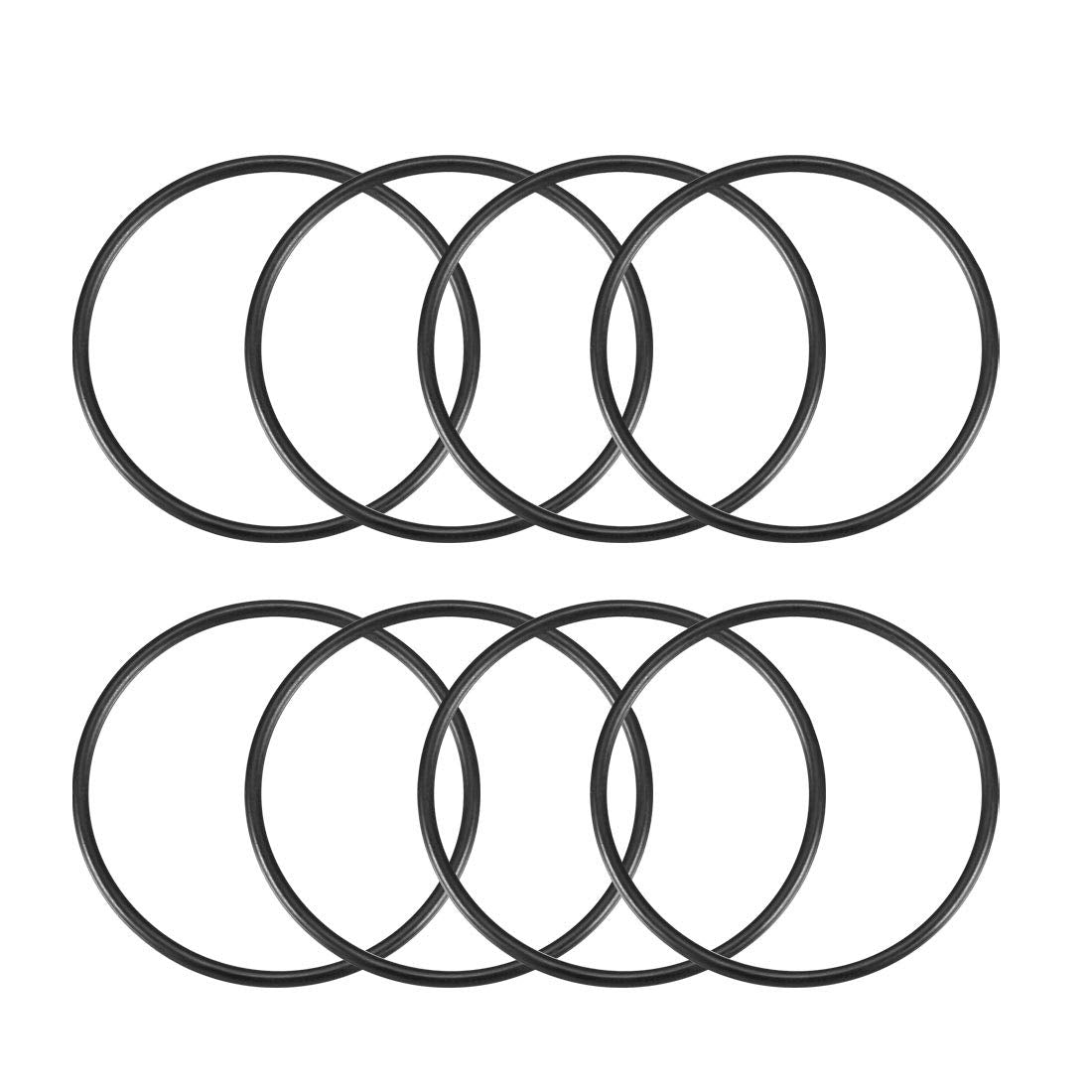 Nitrile Rubber O-Rings, 42mm OD 38mm ID 2mm Width, Metric Sealing Gasket, Pack of 8