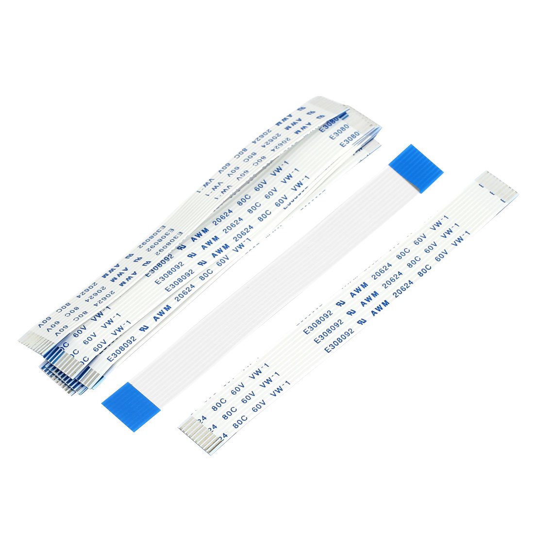 A Type 1.0mm Pitch 10 Pin FPC FFC Flexible Flat Ribbon Cable Wire 100mm 10pcs