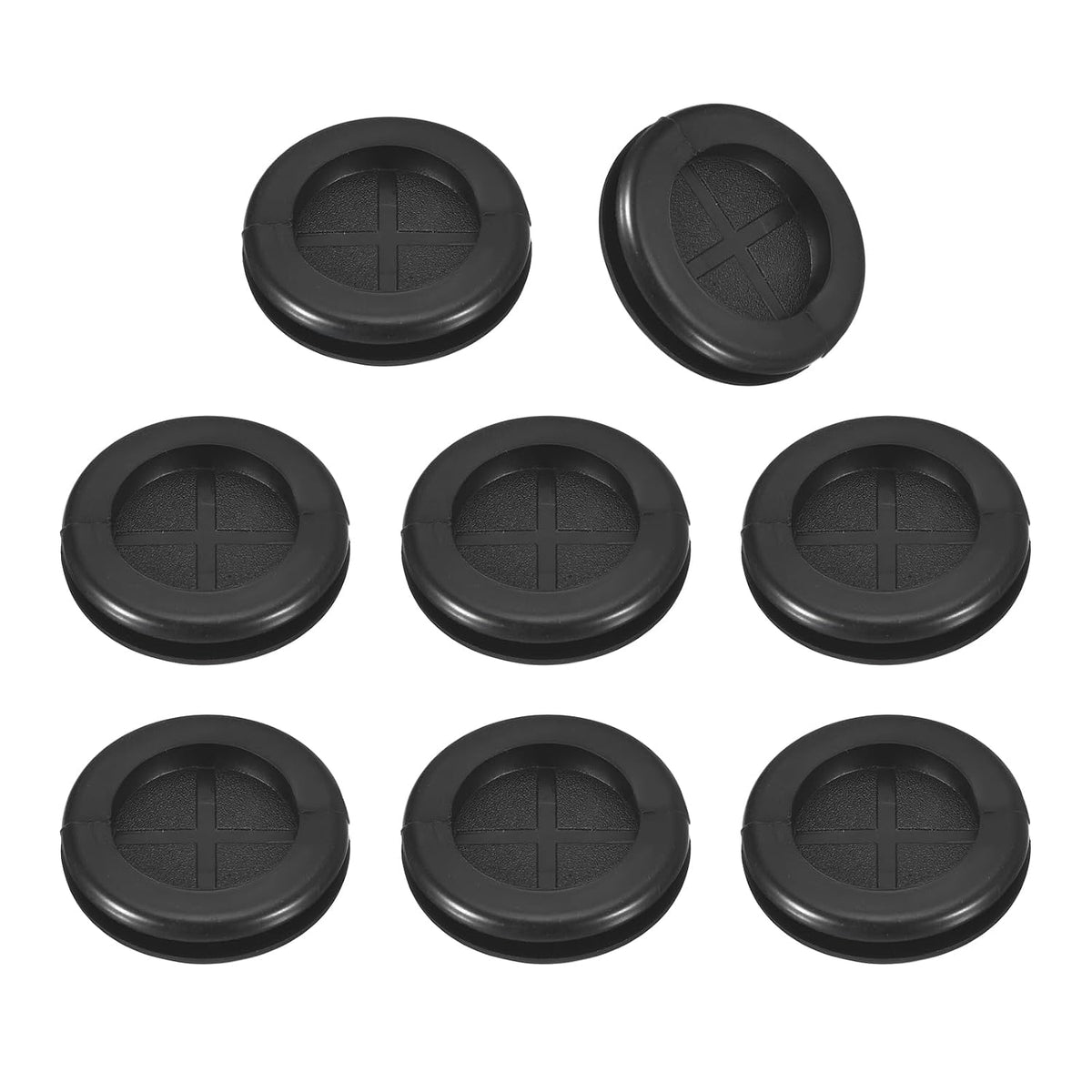 26Pcs Rubber Grommets 1" (25mm) Drill Hole, 13/16" (20mm) ID Double Sided Hole Plugs Ring Gasket for Firewall Cable Wire Protecting, Black