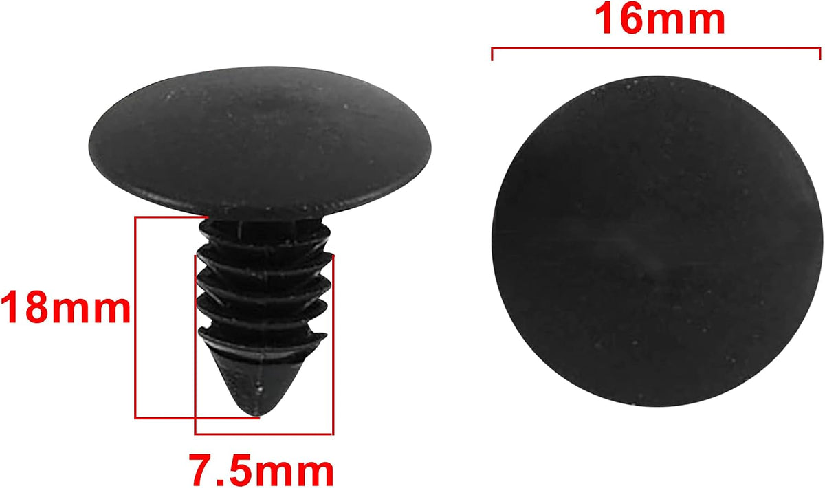 Plastikowe zaczepy do klamek drzwi samochodowych, 100 szt., czarne