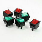 a13062700ux0240 Neon DPST ON/Off Snap in Rocker Switch AC 10 Amp, 250V/20 Amp, 125V, 6 Piece, Red/Green