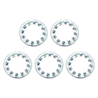5Pcs 7/8 Internal Tooth Lock Washer, Zinc-Plated Carbon Steel Multi-Tooth Star Washer Locking Fastener, Silver Tone