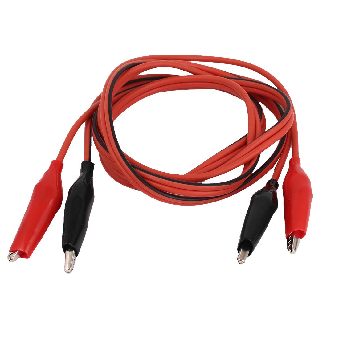 Electrical Connector 4 Alligator Clip Insulated Test Lead Cable 3.4ft