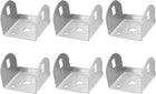 6 Pcs U Bracket for 2.17 Panels, 52 x 55 x 44mm Metal U Shaped Fasteners Brackets for Guardrail or Partitions Connection, Silver