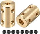 4mm to 6mm Bore Rigid Coupling Set Screw L22XD14 Copper,Shaft Coupler Connector,Motor Accessories,2pcs