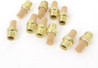 1/8PT Male Thread Brass Air Exhaust Silencer Muffler Gold Tone 10 Pcs