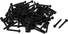 M3x25mm Phillips Round Head Nylon Machine Screw Bolt Fastener Black 100pcs