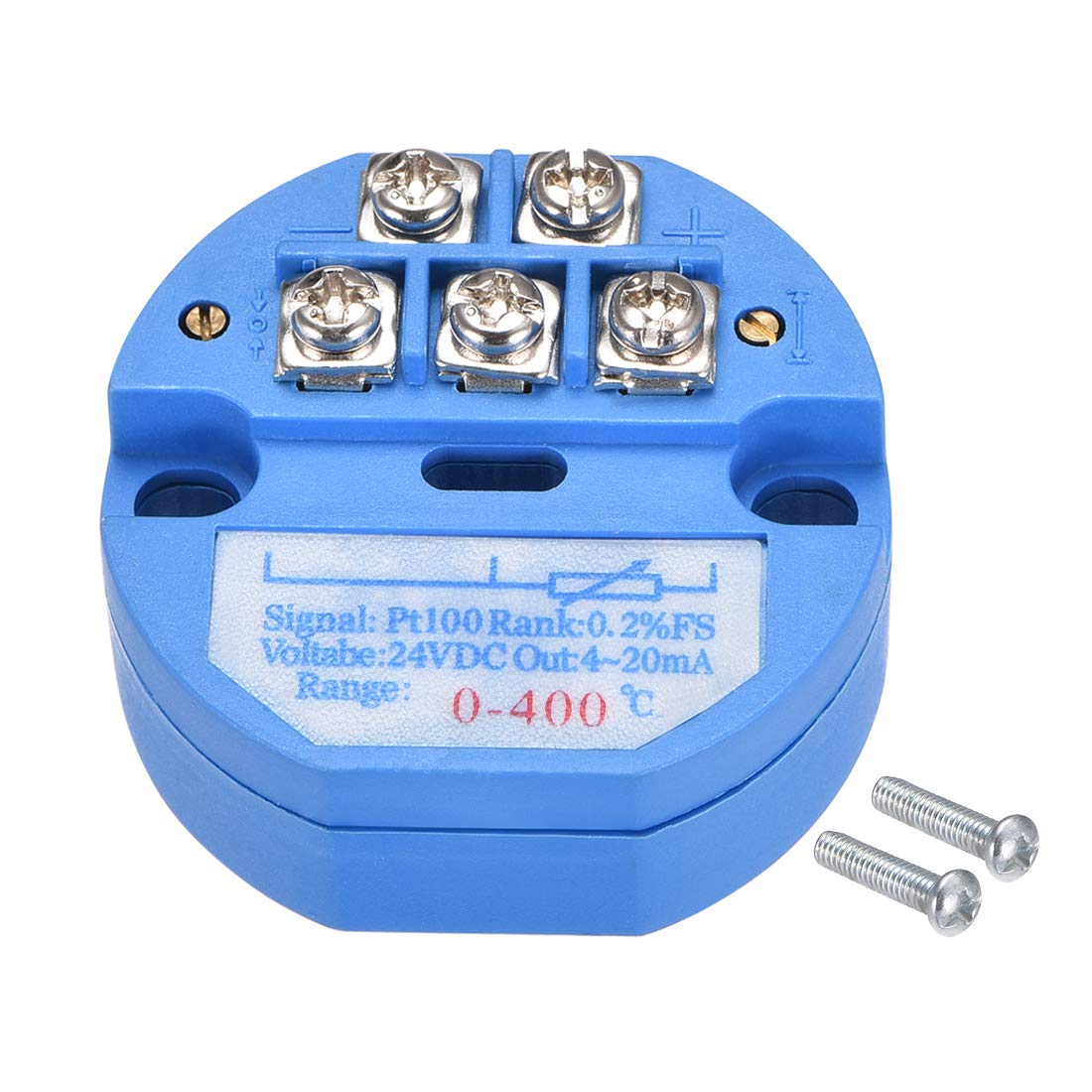 PT100 Temperature Sensor Transmitter 24V DC 4-20mA 0℃ to 400℃
