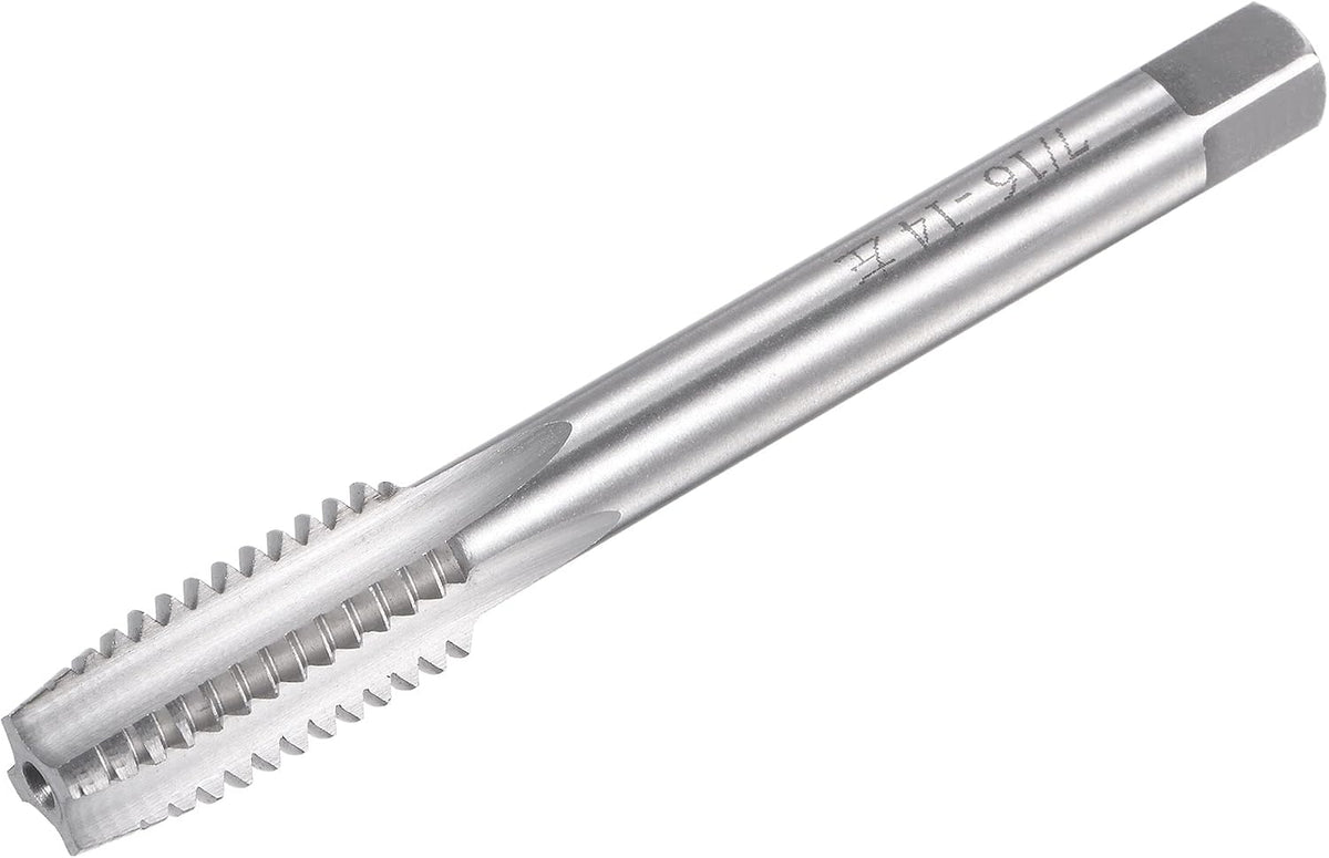 Thread Milling Threading Tap 7/16"-14 UNC, Left Hand Machine HSS (High Speed Steel) 6542 Uncoated 4 Straight Flutes 2B Tolerance Grade