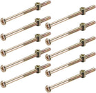 M6 x 100mm Half Thread Furniture Bolts Nut Set Hex Socket Screw with Barrel Nuts Phillips-Slotted Zinc Plated 20 Sets