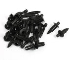 20 Pcs Parts Panel Trim Clips Plastic Rivet Fastener Black 6mm Hole