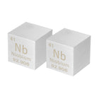 2 Pcs Niobium Cube, 1 Inch High Density Metal Element Cube Metal Density Cube for Chemical Elements Collection Science Education Experiment Application, Silver