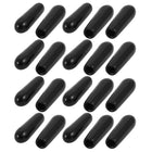 20Pcs 2mm Inner Dia PVC Flexible Vinyl End Cap Screw Thread Protector Cover Black
