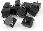 10 Pcs 4 Pin Latching Square Push Button Switch for Electric Torch