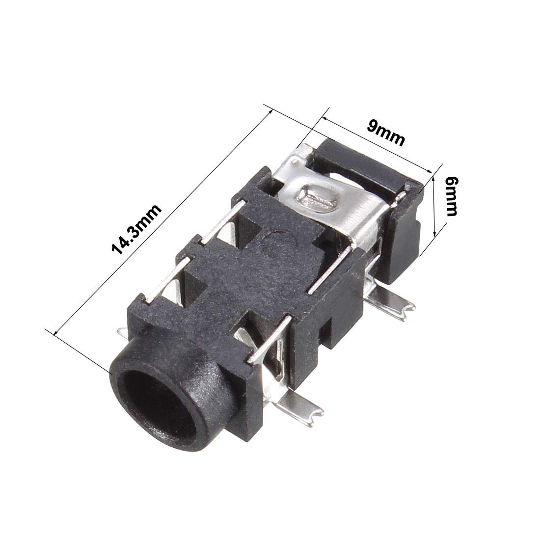3,5 mm Audio-Klinkenstecker PCB-Anschluss Female Stecker 5 Pin PJ-327A 10 Stk