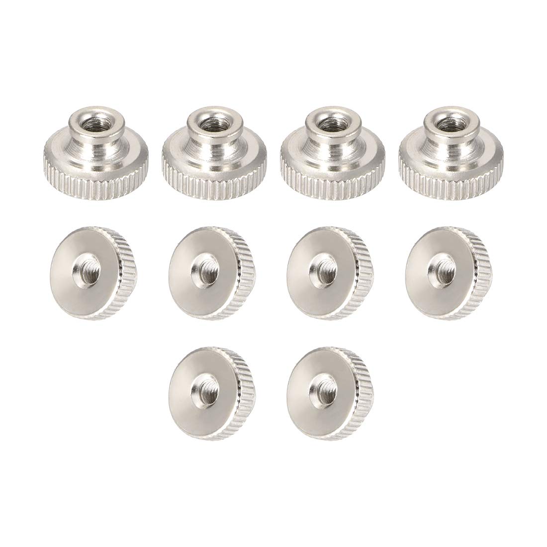ナットボルト、8Pcs M6x1mm アイアン丸ボルト、3Dプリンター部品用、シルバー調