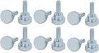 M4x12mm Carbon Steel Flat Knurled Head Fully Threaded Thumb Screw Bolt 12pcs