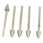 3mm Dia Shank Tapered Nose Diamond Mounted Point 5 Pcs