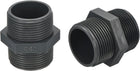 Pipe Fittings Connector G1-1/4 X G1-1/4 Male Thread Adapter Plastic Hex Nipple 5pcs